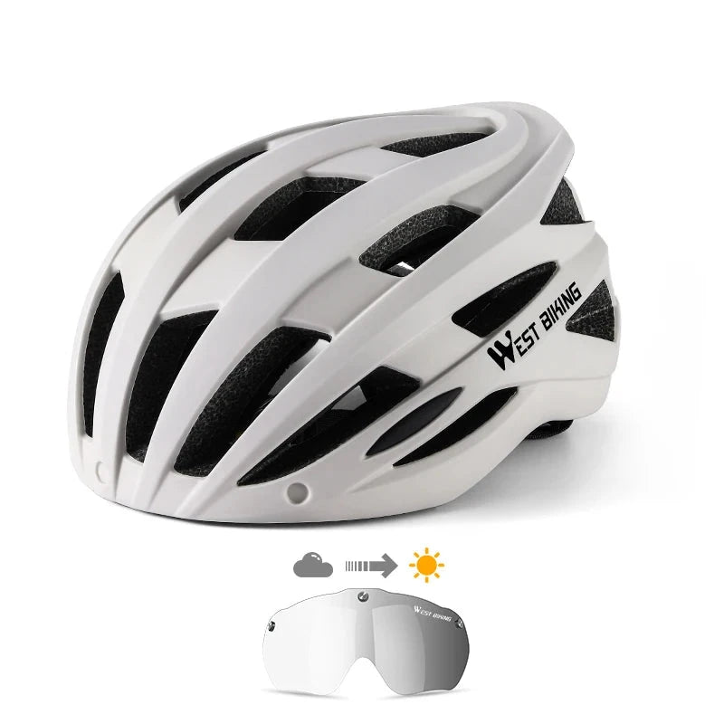 Casque vélo avec visière photochromique