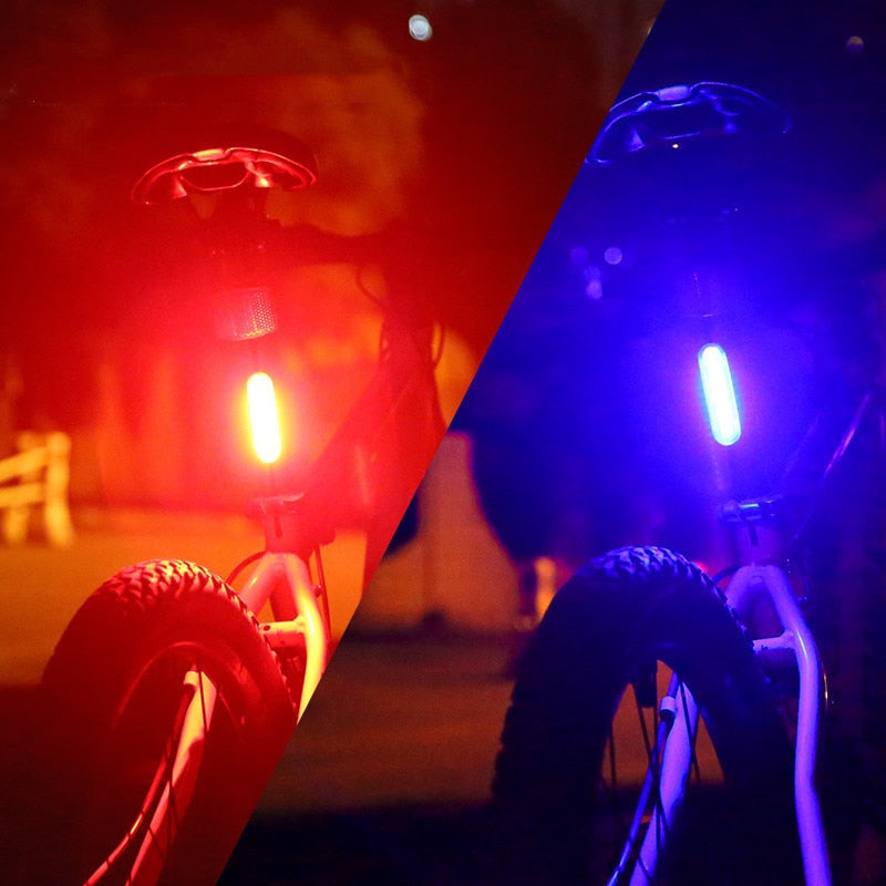 Éclairage vélo arrière LED Rouge & Bleu Pédale Maurice