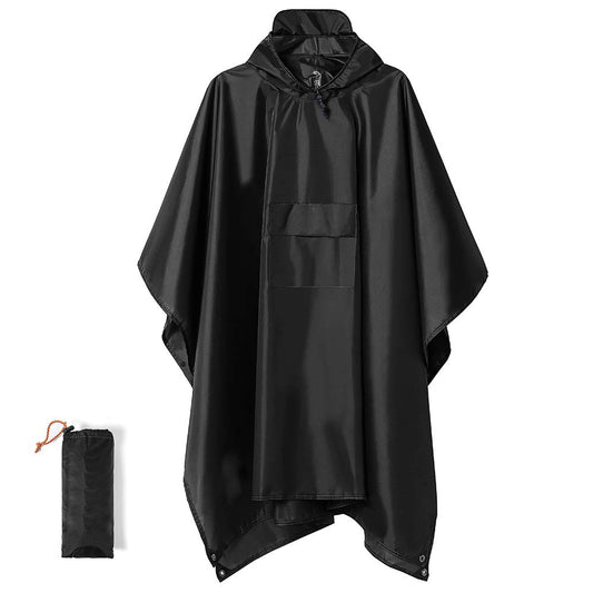 Cape de pluie poncho imperméable noir