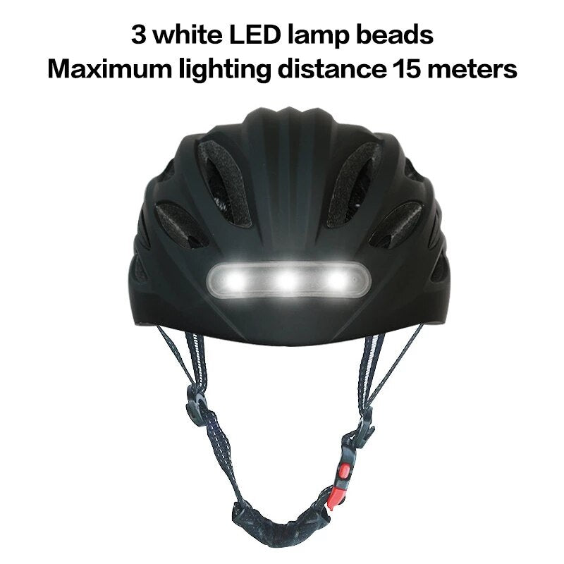 Casque vélo lumineux avec éclairage LED pour adultes Pédale Maurice