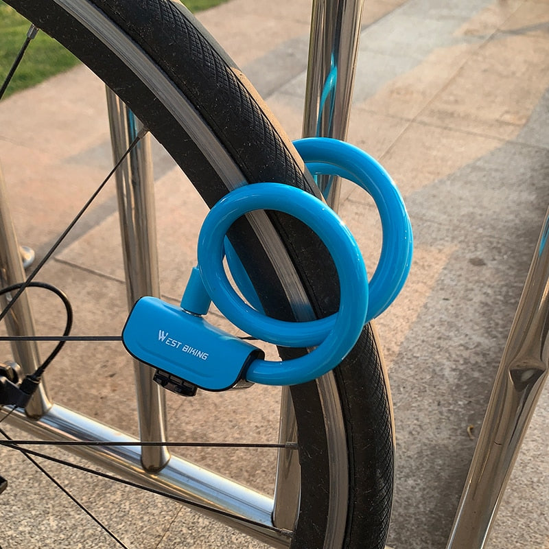 Antivol câble de vélo à clé avec support vélo Pédale Maurice