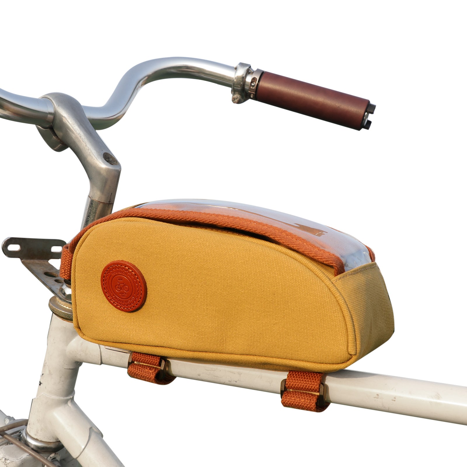Sacoche cadre tube de vélo support téléphone vintage Pédale Maurice