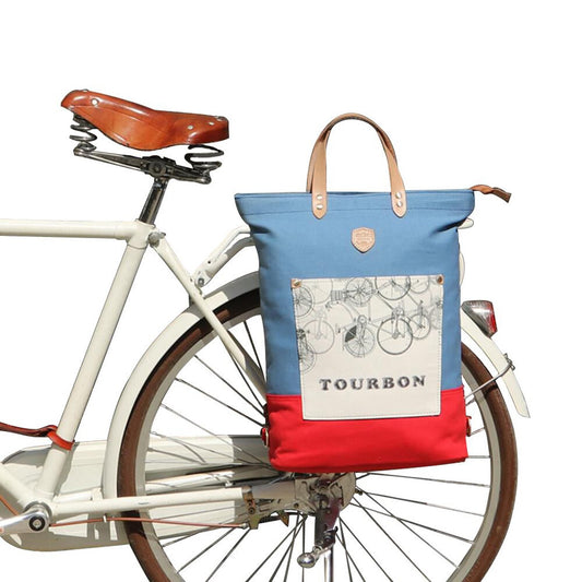 Sacoche sac à dos vélo arrière vintage en toile