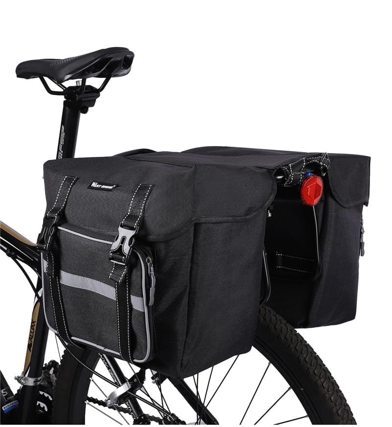 Sacoche double 25L porte bagage arrière pour vélo Cyclogo