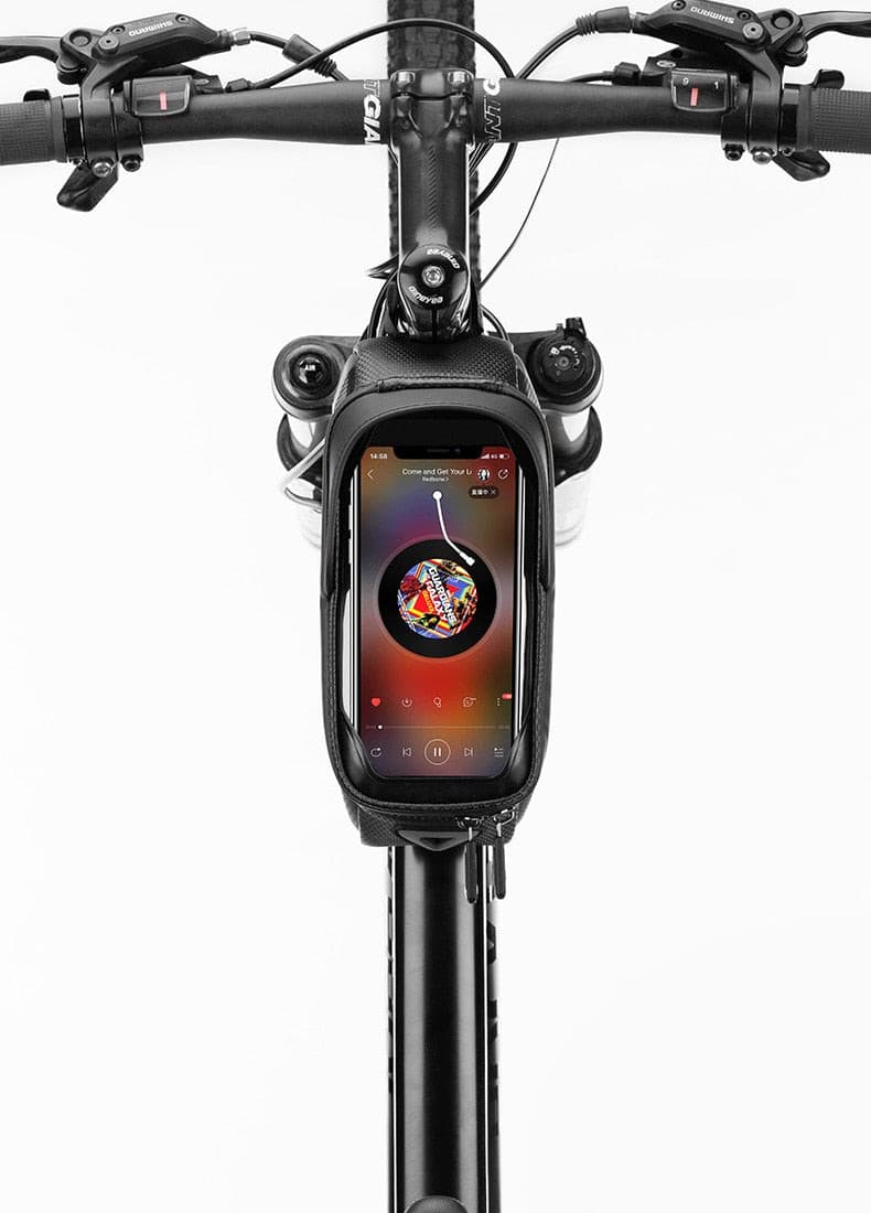 Sacoche tube supérieur de vélo 1,7L avec écran tactile étanche