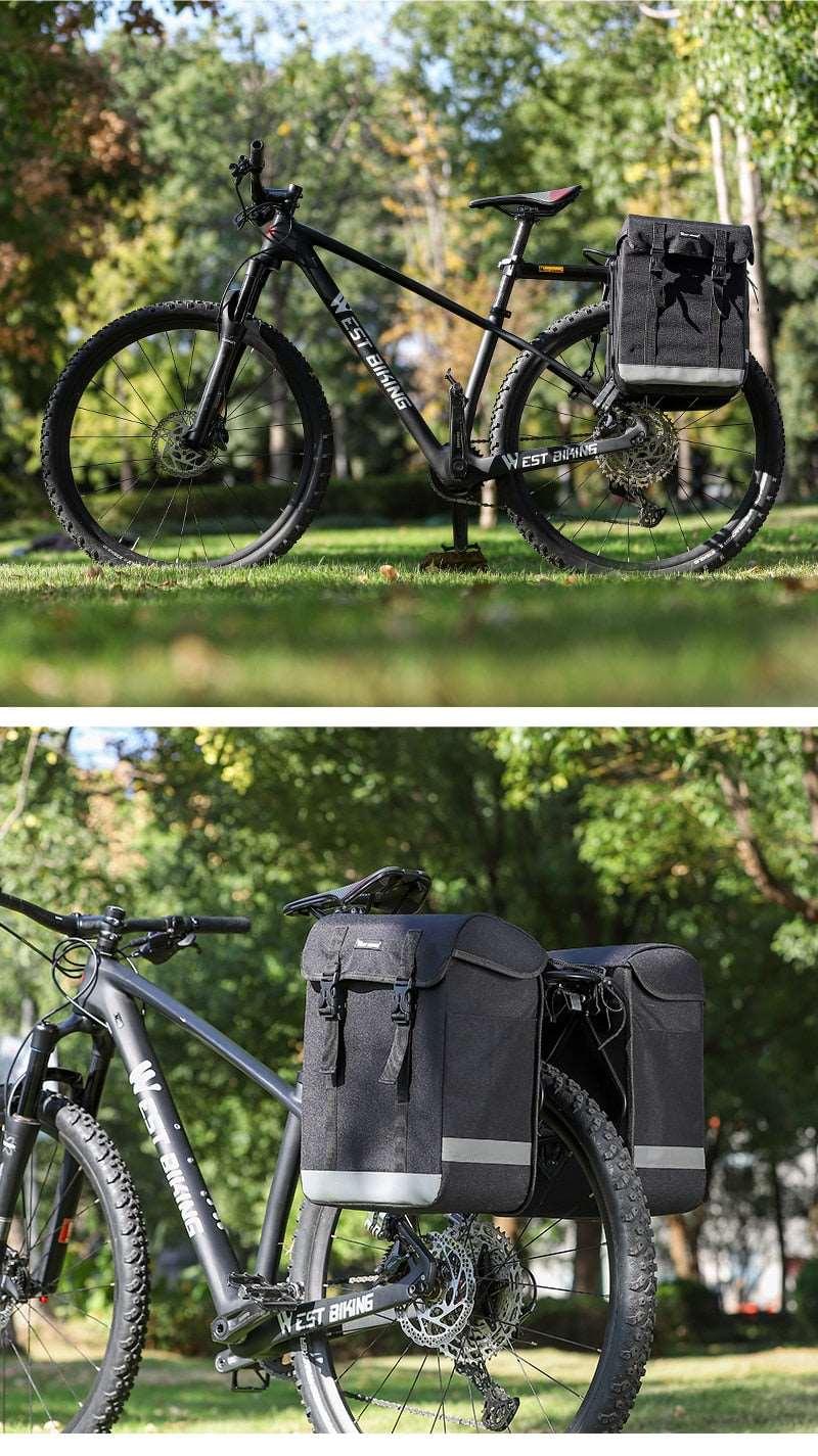Sacoche double porte bagage arrière vélo 33L Cyclogo