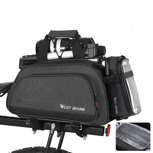 Sacoche porte bagage arrière pour vélo 10L avec support téléphone offert