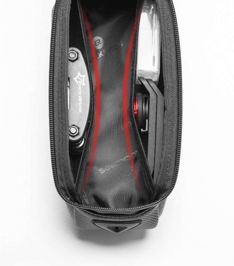 Sacoche tube supérieur de vélo 1,7L avec écran tactile étanche